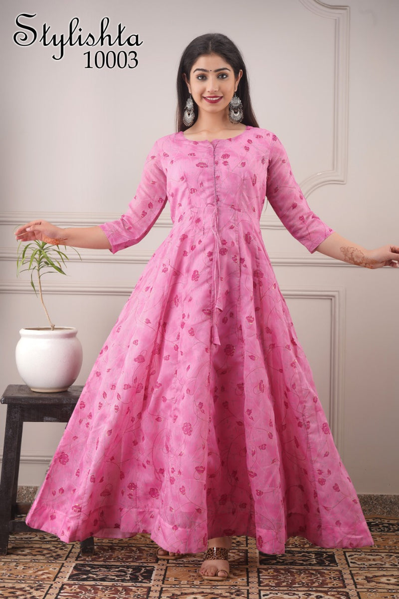 Women Flared Kurta Kurti Long Anarkali Gown Bollywood Style Kurti New Year  Sale | eBay